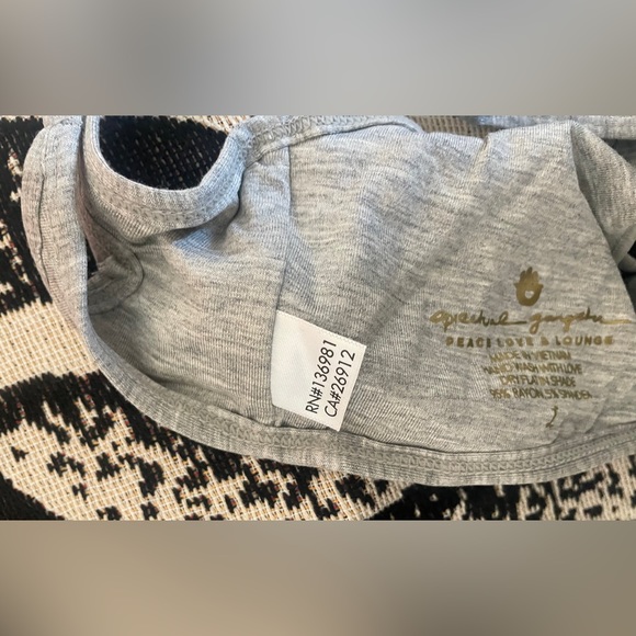 NWOT Spiritual Gangster Good Vibes Only Grey Bra Sz L T-back spaghetti straps - Picture 6 of 6